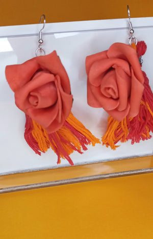 Rose Tassle earrings(Prices are in USD)